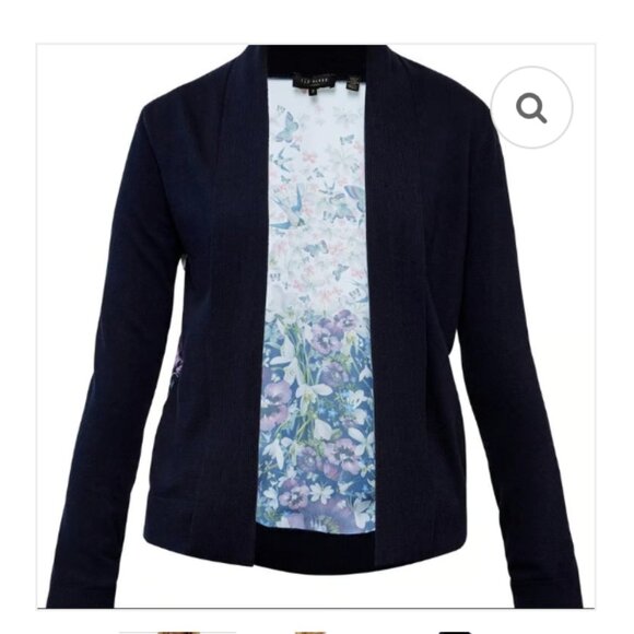 Ted Baker Heelia Entangled Enchantment Wrap Cardigan sweater size 1 nwot - Picture 4 of 9